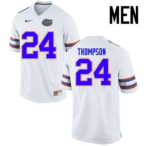 Men's Florida Gators #24 Mark Thompson NCAA Nike White Authentic Stitched College Football Jersey WKK7662GI